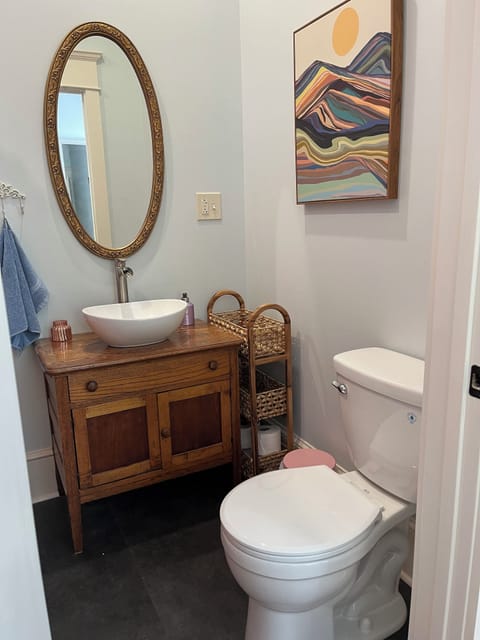 Private bathroom with spacious shower