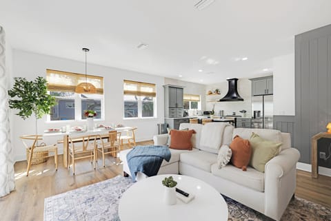 Living room with queen sleeper sofa