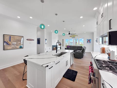 Gourmet Kit w/Wolf Gas Range and Cooktop and 45" Ruvati Sink!