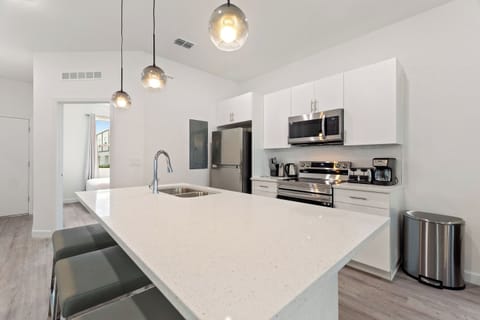 Fully-equipped modern kitchen area