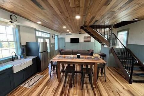 Handmade custom dining table from century old barnwood