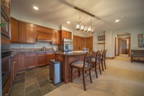 Bar stool seating at kitchen island