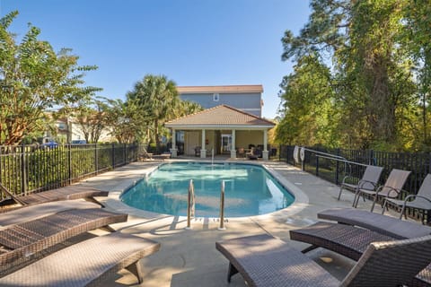 Community pool is a short walk from the house