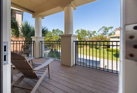 Second floor balcony off of the primary bedroom is a great spot for your morning coffee