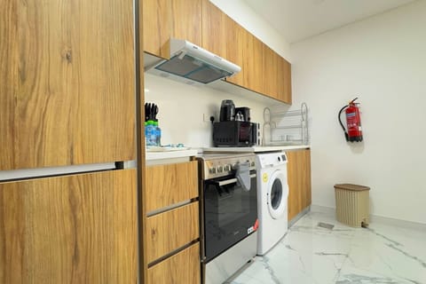 Spacious and stylish, this kitchen is perfect for preparing meals and hosting guests