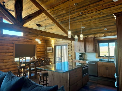 Dining area and kitchen
