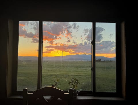 Sunset view from dining area