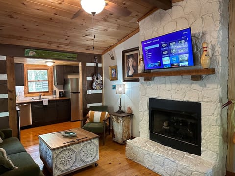 Smart TV with streaming capabilities in the living room.