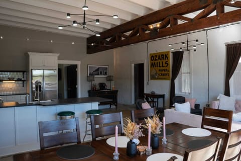 Step free dining area seats 8, bar with stools seats 2