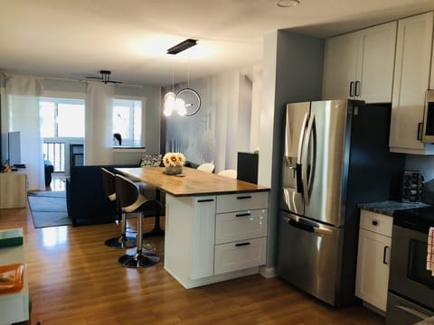 Kitchen/dining/living room.  View from the front door.