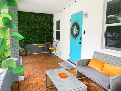 Cozy private front porch.