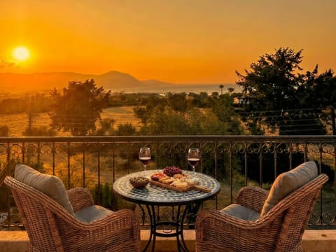 Roof Terrace Sunset ✨ Golden hour sea & mountain views over Akamas.
