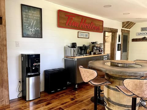 Fully stocked coffee station with Espresso Machine