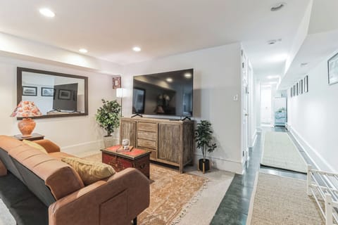 Cozy living room with 50+ inches screen.