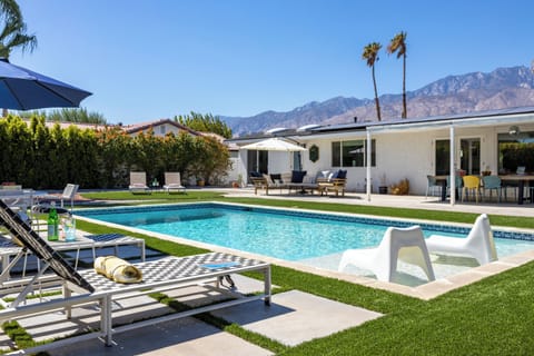 Blue sparkling pool