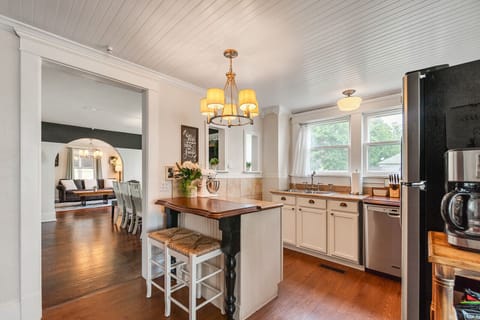 Kitchen with view through to the front of the house