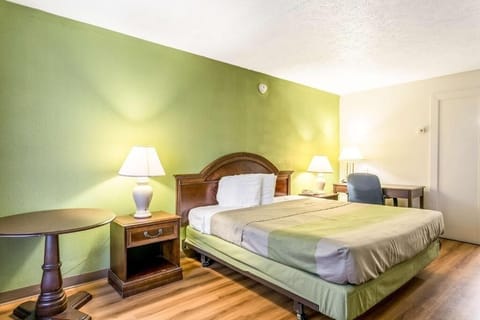 Stretch out on the king bed and settle in comfortably.