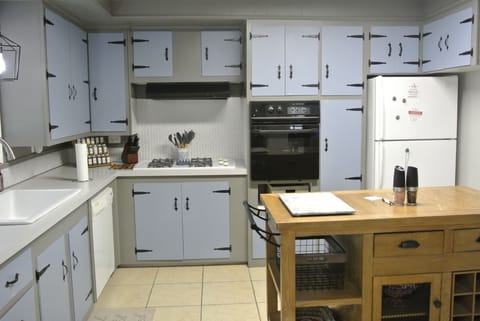 Kitchen and island