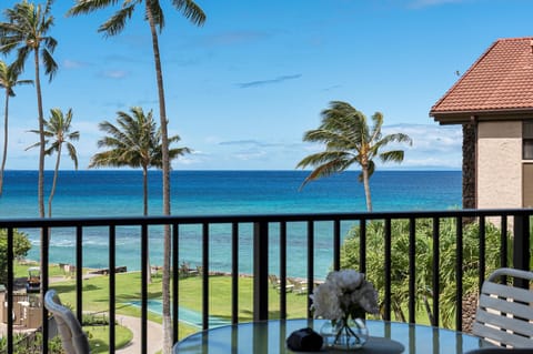 Oceanfront Lanai. Watch turtles, dolphins, and whales play!