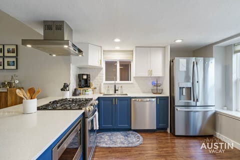 Modern kitchen with high quality, stainless appliances