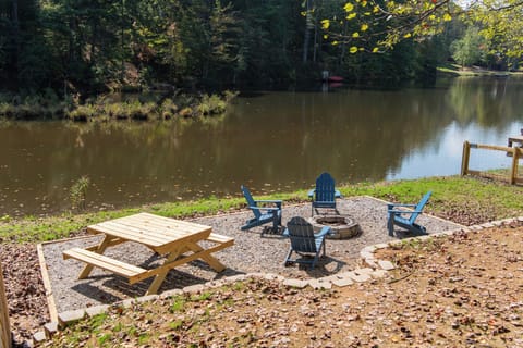 Spend your days fishing the lake and your evenings by the fire with good company
