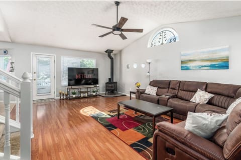 Ceiling Fan - Large Comfortable Sectional Sofa - Smart TV