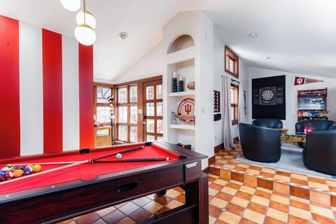 Game on Hoosiers! From classic arcade battles to pool and air hockey showdowns, this ultimate game room brings the fun - perfect for creating memories, sparking rivalries and celebrating IU stays in style.