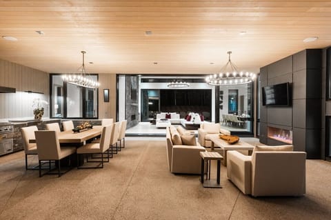 Outdoor space, looking into the living room