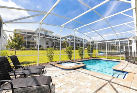 A private pool and whirlpool area waiting for you when you return from a day out