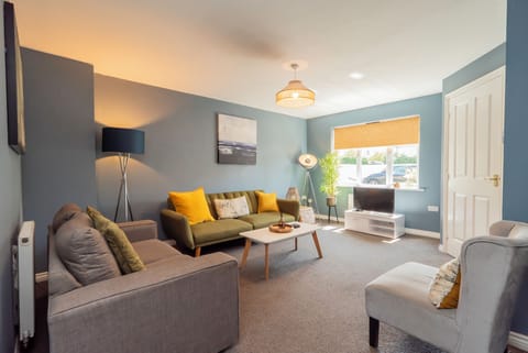 Living room with smart TV