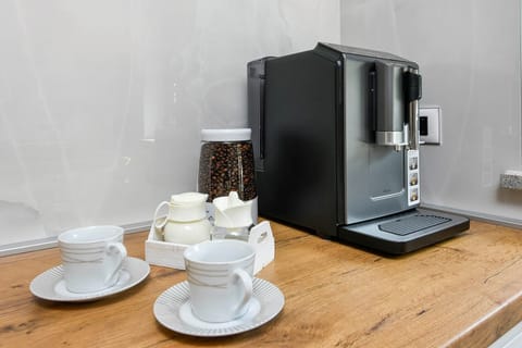Coffee station with coffee machine with coffee grains in fully equipped kitchen of villa Callisto Orebic 2