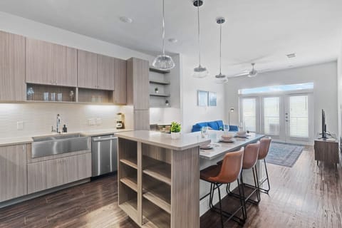 As you step into the kitchen, the clean lines and functional design make you eager to start cooking your favorite dishes.