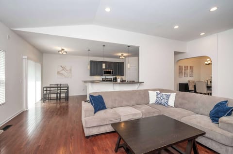 Enjoy the open concept flow between the living/dining rooms and kitchen