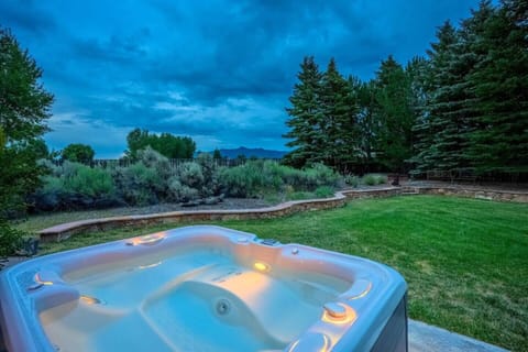 Amazing hot tub to melt your worries away....comes complete with incredible views