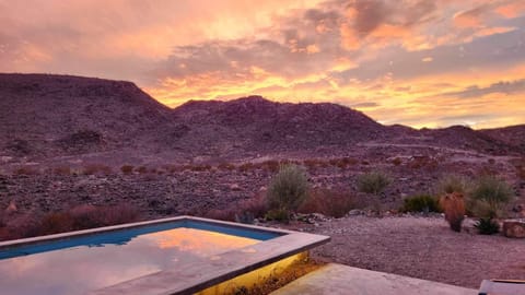 Sunset view from the pool