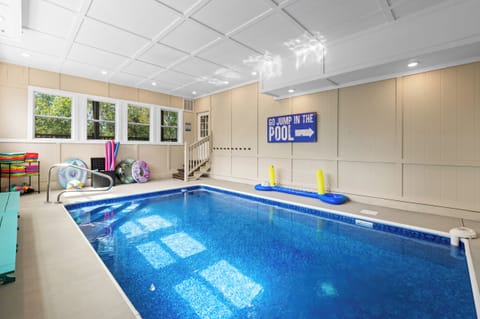 Take a dip in the indoor heated pool, perfect for year-round relaxation.