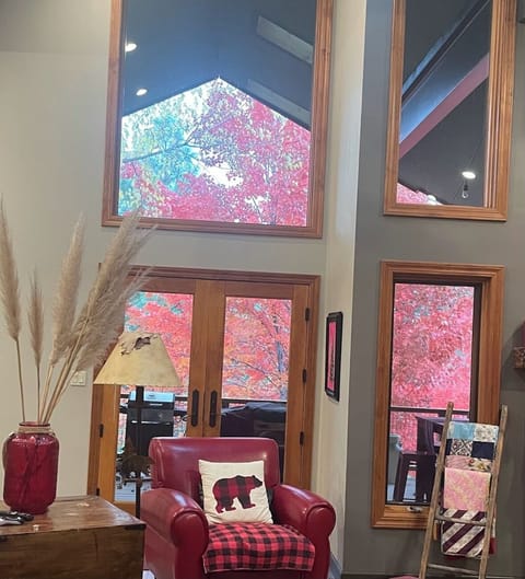 Enyoy all 4 seasons with these giant floor to celing windows