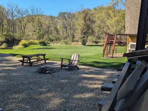 Outdoor fire pit area