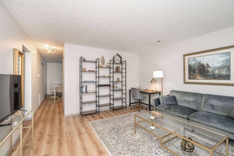 Curl up in the stylish living room & stream all your favorite entertainment