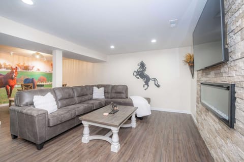 Kick back & relax while you stream your favorites in the lower-level living area