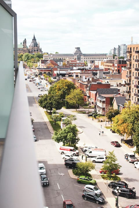 View from balcony toward Parliament Hill and ByWard Market 