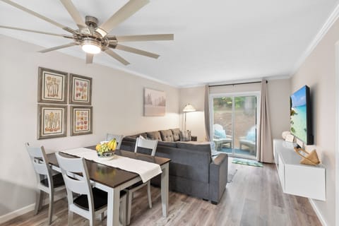 Dining area and living room