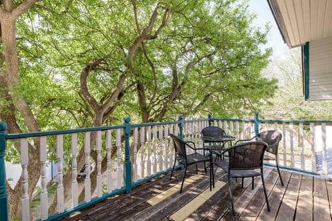Exterior deck with views.