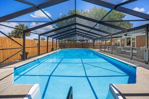 Enclosed outdoor pool