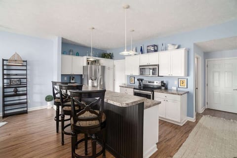 With Island Seating for Three This Space is the Perfect Spot for a Quick Bite