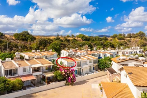 Aerial view showing location of apartment