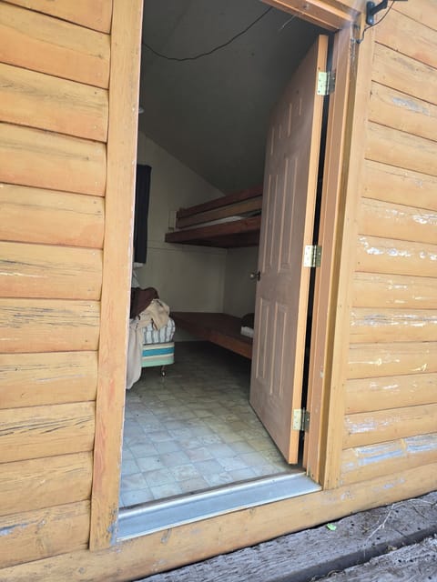 Sleeping cabin upper lower bunk bed