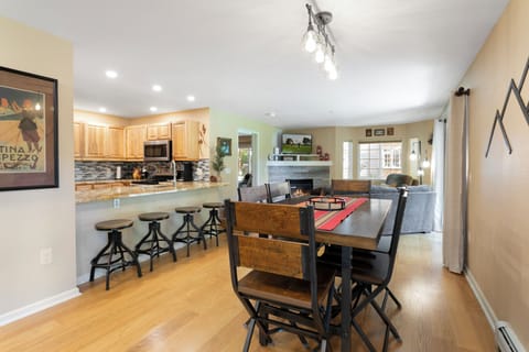 kitchen and dining area