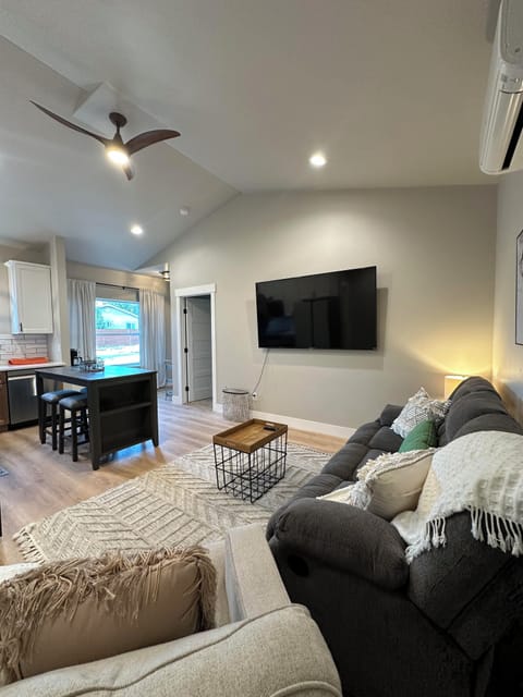 Large TV in open space living area