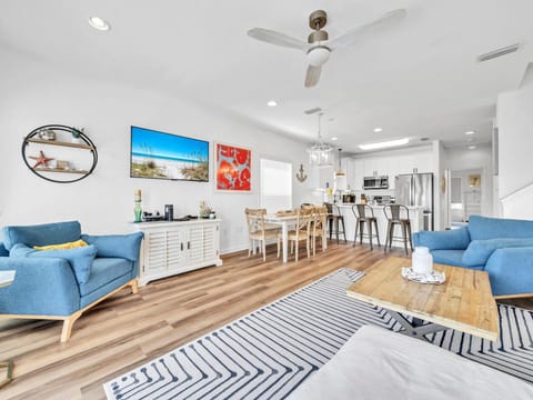 This family room is a great place to gather for movies or games after a fun day on 30A
